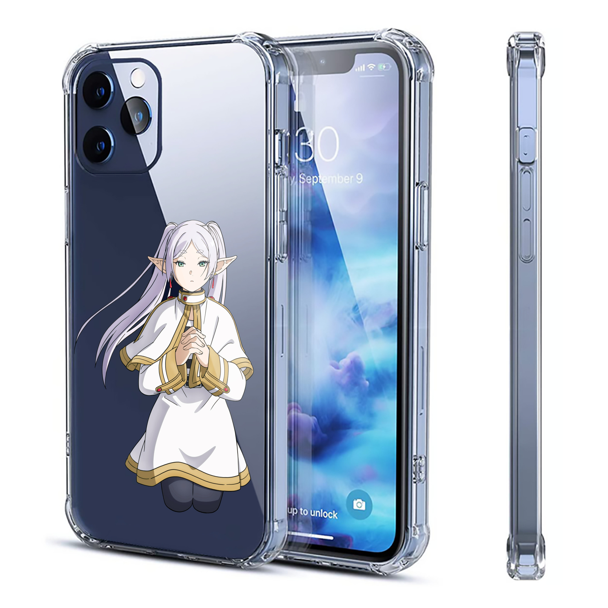 （画像用） 葬送のフリーレン Frieren 【iPhone 12シリーズ対応】透明スマホケース（クリアソフトケース）